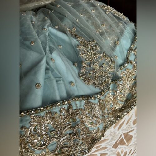 All Functional Blue Latest Anarkali Suit photo review